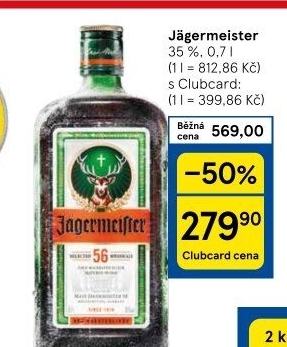 Bylinný likér Jägermeister