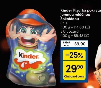 Čokoládová figurka Kinder