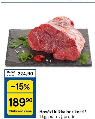 Hovězí přední bez kosti - kližka