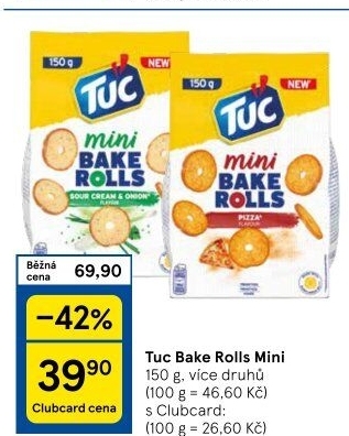 Krekry Bake Rolls mini Tuc