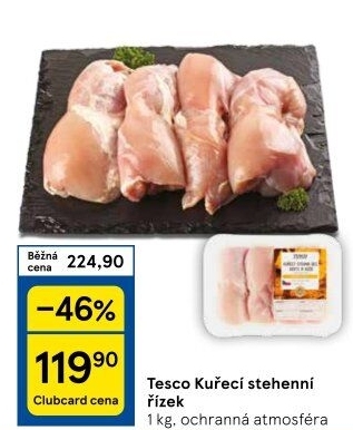 Kuřecí stehenní řízky Tesco