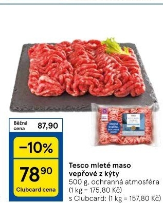Maso mleté vepřové Tesco
