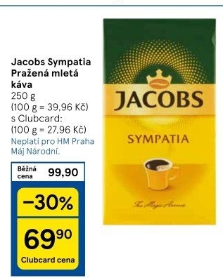 Mletá káva Sympatia Jacobs