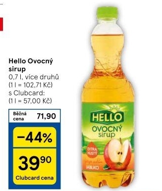 Sirup ovocný Hello