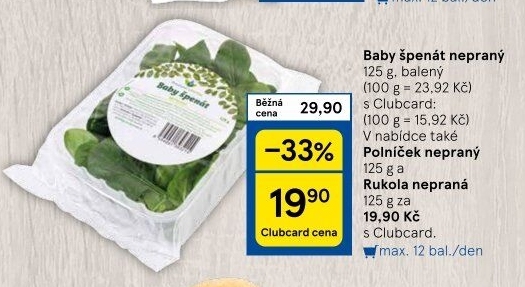 Špenát baby