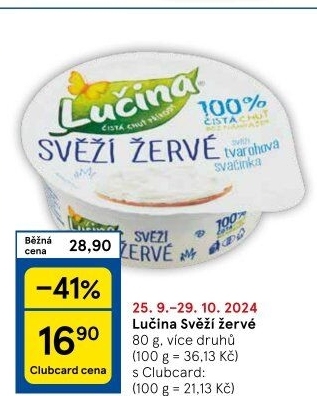Svěží žervé Lučina