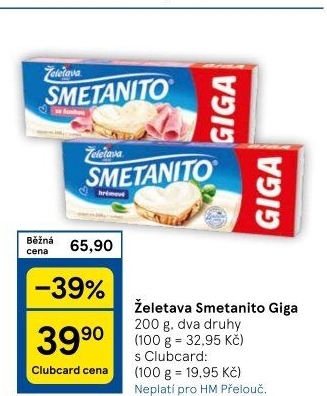 Sýr tavený Smetanito Želetava