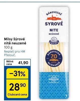 Sýrové nitě Bánovecké Milsy