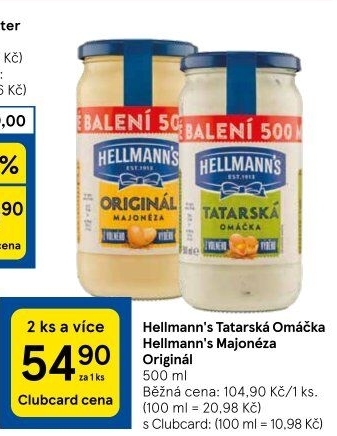 Tatarská omáčka Hellmann'