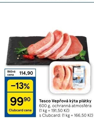 Vepřové řízky z kýty Tesco