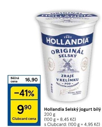 Bílý jogurt selský Hollandia