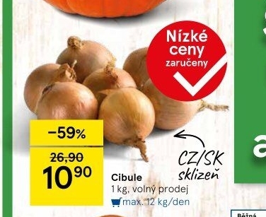Cibule kuchyňská žlutá