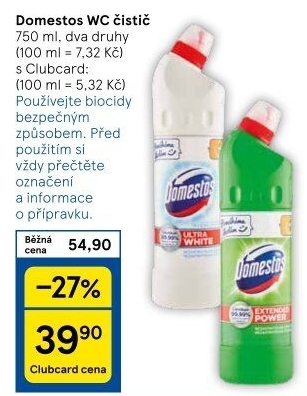 Čistič WC gelový Domestos