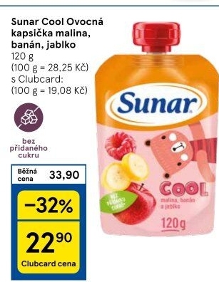 Kapsička do ručičky Ovocné pyré Cool Sunar
