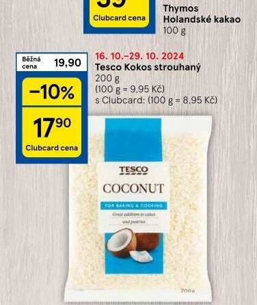 Kokos strouhaný Tesco