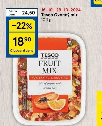 Ovoce kandované Tesco