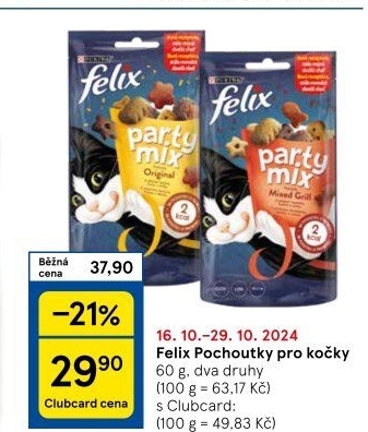 Pamlsky pro kočky Party mix Felix Purina