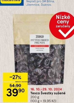 Švestky sušené Tesco