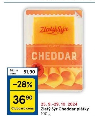 Sýr Cheddar Zlatý sýr