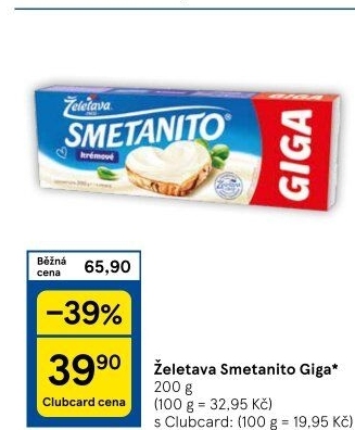 Sýr tavený Smetanito Želetava
