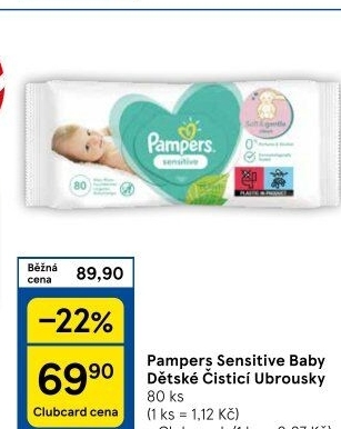 Vlhčené ubrousky dětské Pampers Sensitive