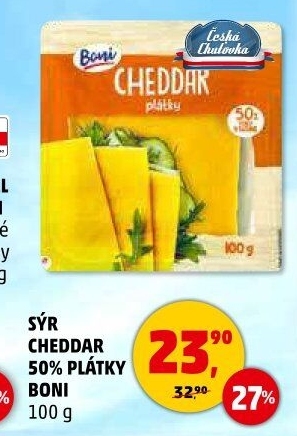Sýr Cheddar 50% Boni