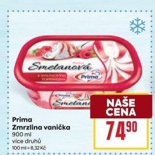 Zmrzlina ve vaničce Prima