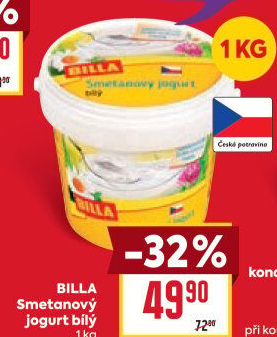Bílý jogurt smetanový Billa