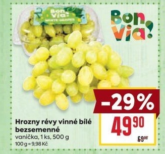 Hrozny bílé bezsemenné Billa Bonvia