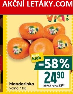 Mandarinky Billa Bonvia