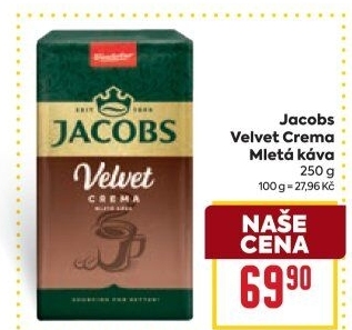 Mletá káva Jacobs Velvet Crema