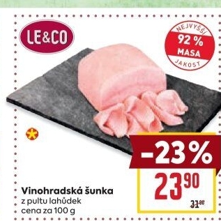 Šunka vinohradská nejvyšší jakosti LE&amp