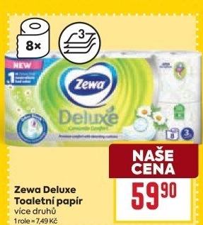 Toaletní papír 3vrstvý Deluxe Zewa