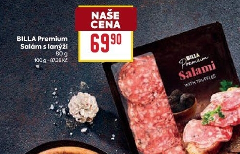 Salám s lanýži Premium Billa