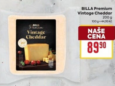 Sýr Cheddar Vintage Premium Billa