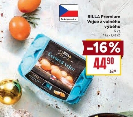 Vejce z volného výběhu Billa Premium