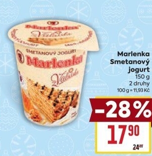 Jogurt smetanový Marlenka z Valašska Mlékárna Valašské Meziříčí