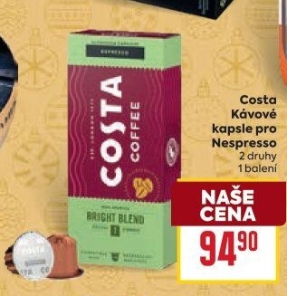 Kapsle kávové Nespresso Costa Coffee