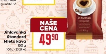 Mletá káva Standard Jihlavanka