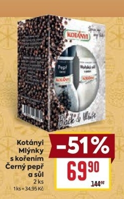 Mlýnek sůl a pepř Kotányi