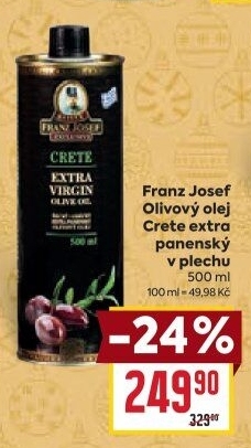 Olivový olej extra panenský krétský Franz Josef Kaiser