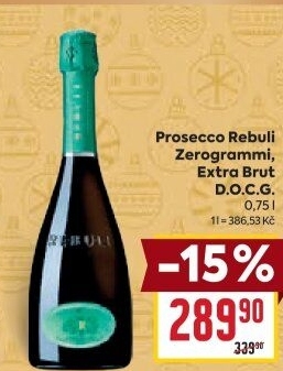 Prosecco Extra Brut DOCG Rebuli Zerogrammi