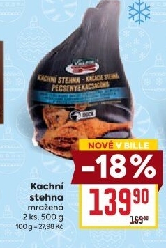 Stehna kachní mražená Valdor