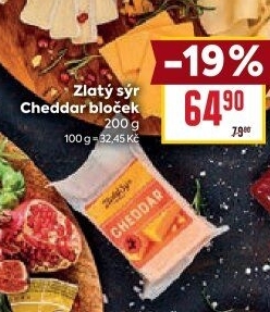 Sýr Cheddar Zlatý sýr