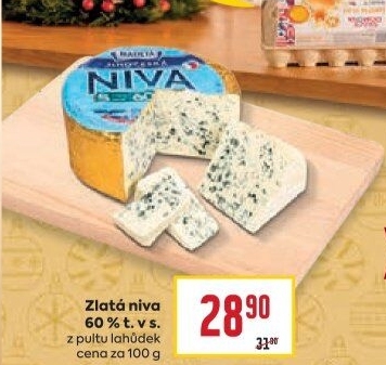 Sýr Niva zlatá Jihočeská 60% Madeta