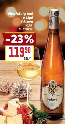 Víno Pálava Vinařství Pánů z Lipé