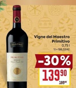 Víno Primitivo Vigne del Maestro