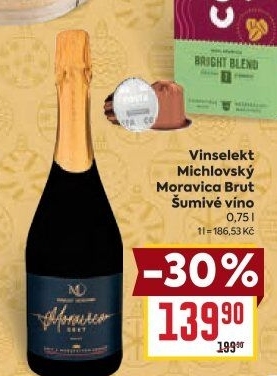 Víno šumivé Brut Moravica Vinselekt Michlovský