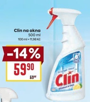 Čistič oken 2v1 ve spreji Clin