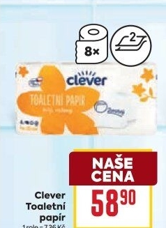 Toaletní papír 2vrstvý Clever